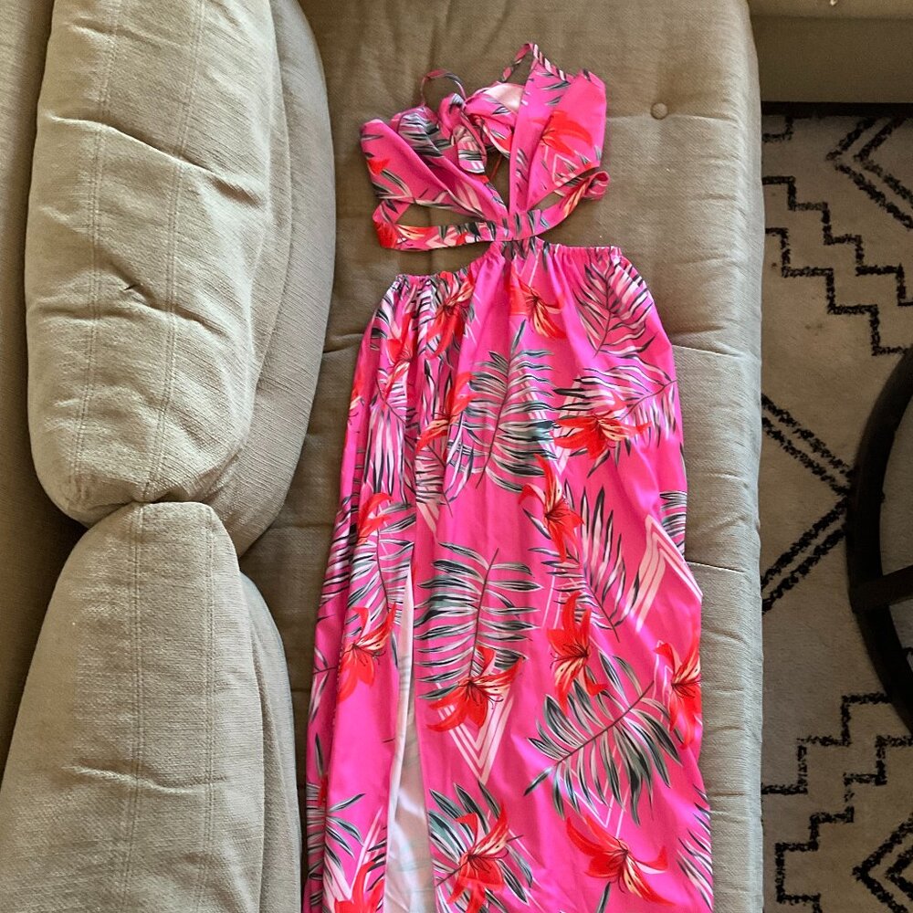 Shein Pink Floral Dress